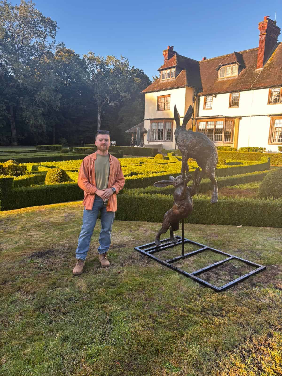 Bronze Hare Sculpture